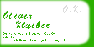 oliver kluiber business card
